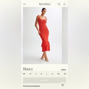 MESHKI Bianca
Knit Midi Dress - Pomegranate